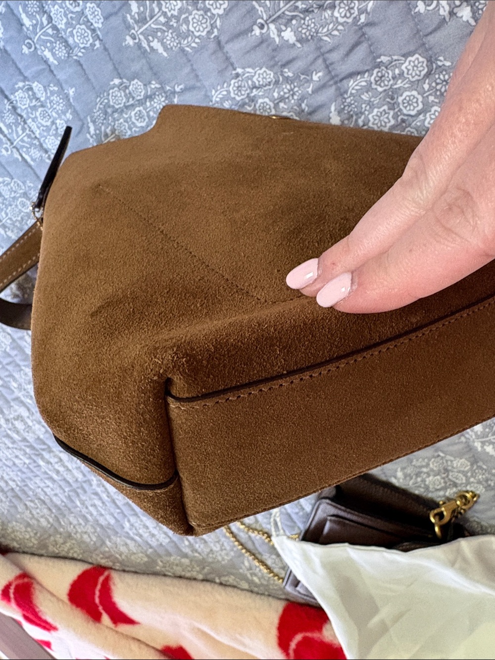 COACH Brown Suede Shoulder Hobo Bag - Picture 6 of 8